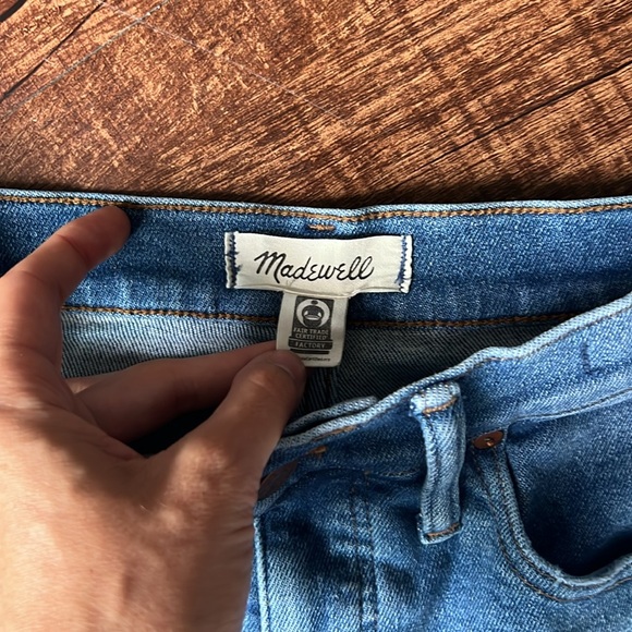 Madewell stovepipe jeans light blue wash denim high-rise straight leg pants 28 - Picture 2 of 5
